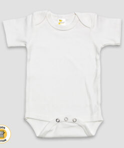 Baby One-Piece Bodysuit Short Sleeve – 100% Cotton White - LG2200W - The Laughing Giraffe®