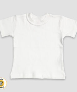 Baby Crew Neck T-Shirt White – 100% Cotton - LG2506W - The Laughing Giraffe®
