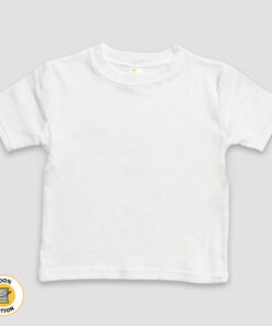 Toddler & Kids Crew Neck T-Shirts – White – 100% Cotton - LG2556W - The Laughing Giraffe®