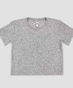 Designer Women’s Festival Crop Tops – Polyester-Cotton Blend – Neil & David - Heather Gray - ND3551