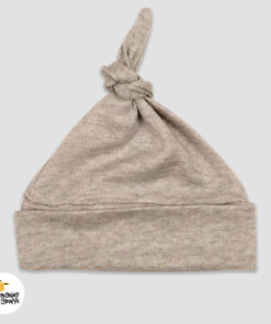 Blank Knotted Baby Beanie Hat - Truffle - The Laughing Giraffe - LG3021