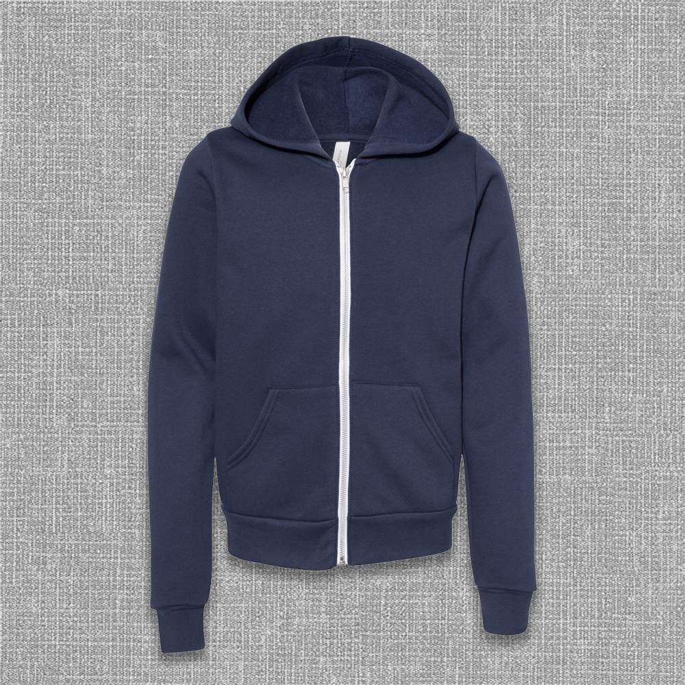 Youth Sponge Fleece Full-Zip Hoodie Sweatshirt - 3739Y